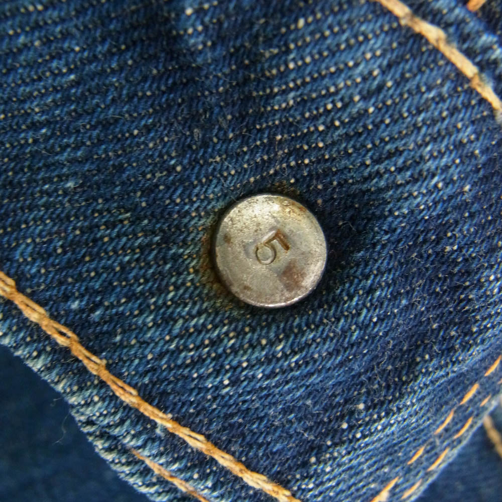 Levi's リーバイス ヴィンテージ オリジナル 60s 70s 505 Big E 刻印5 平行ステッチ 42TALON バックポケット裏シングル デニム パンツ インディゴブルー系 W33【中古】
