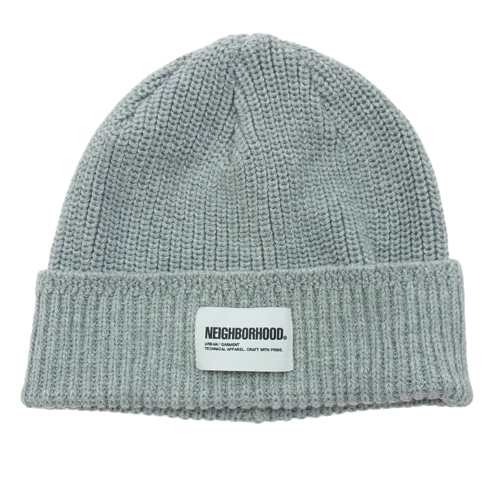 NEIGHBORHOOD ネイバーフッド 251FUNH-HT01 JP BEANIE ビーニー ニットキャップ グレー系 F【新古品】【未使用】【中古】