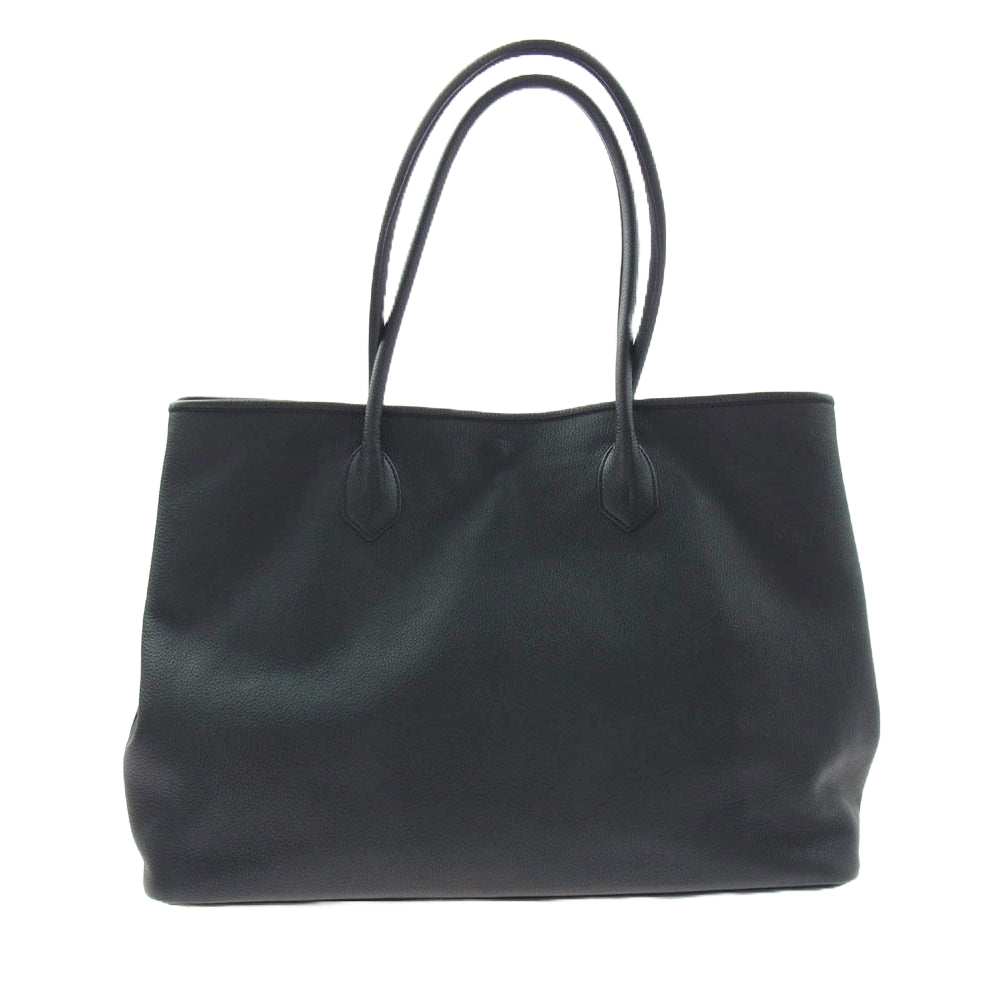 Cisei シセイ 0946 LD TOTE  シュリンクレザー 本革 トート バッグ ブラック系【中古】