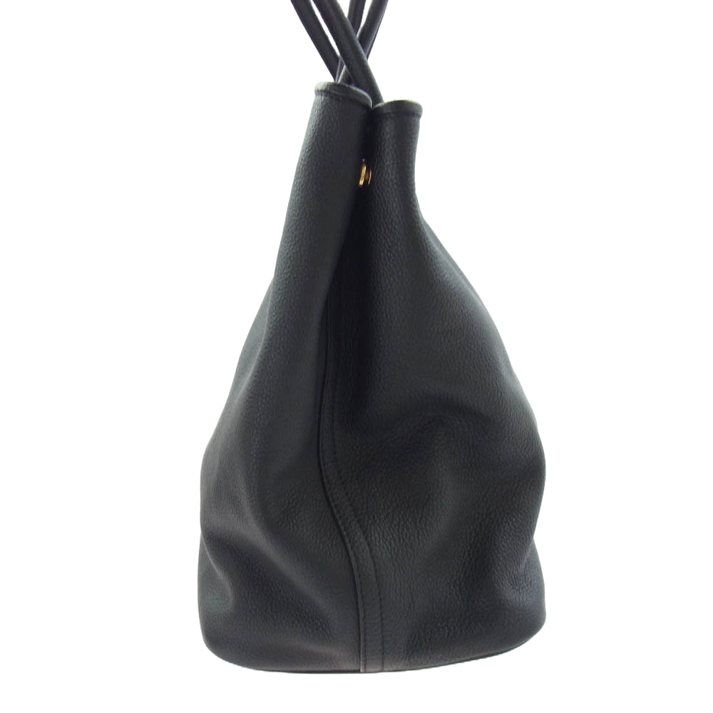 Cisei シセイ 0946 LD TOTE  シュリンクレザー 本革 トート バッグ ブラック系【中古】