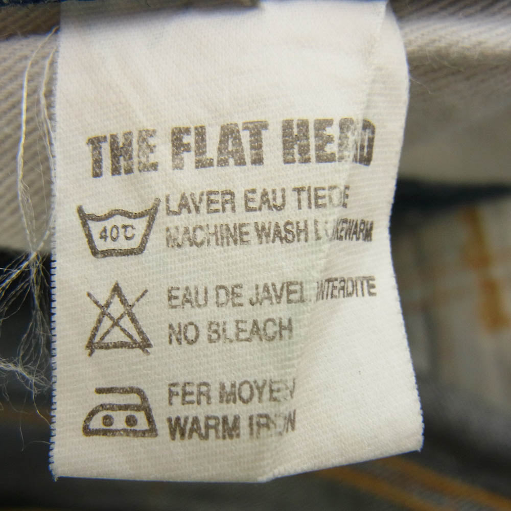 THE FLAT HEAD ザフラットヘッド Lot.3005 ボタンフライ ストレート デニム パンツ インディゴブルー系 34【中古】