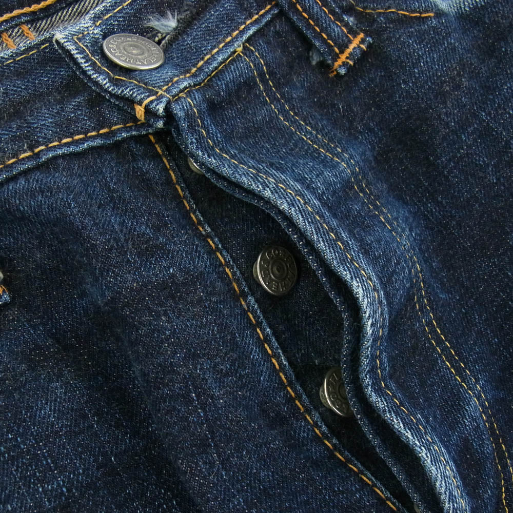 THE FLAT HEAD ザフラットヘッド Lot.3005 ボタンフライ ストレート デニム パンツ インディゴブルー系 34【中古】