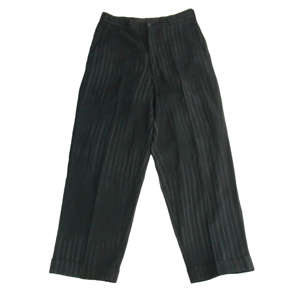 COMME des GARCONS HOMME コムデギャルソンオム HJ-04009L HP-04014M 90s ヴィンテージ AD1998 かすれストライプ テーラード ジャケット スラックス スーツ セットアップ ブラック系 L【中古】