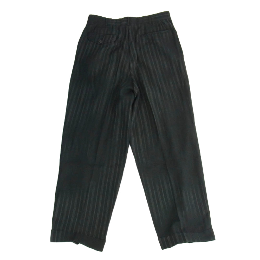 COMME des GARCONS HOMME コムデギャルソンオム HJ-04009L HP-04014M 90s ヴィンテージ AD1998 かすれストライプ テーラード ジャケット スラックス スーツ セットアップ ブラック系 L【中古】