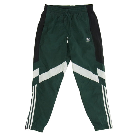 adidas アディダス Rekive トラック ナイロン パンツ グリーン系 L【中古】