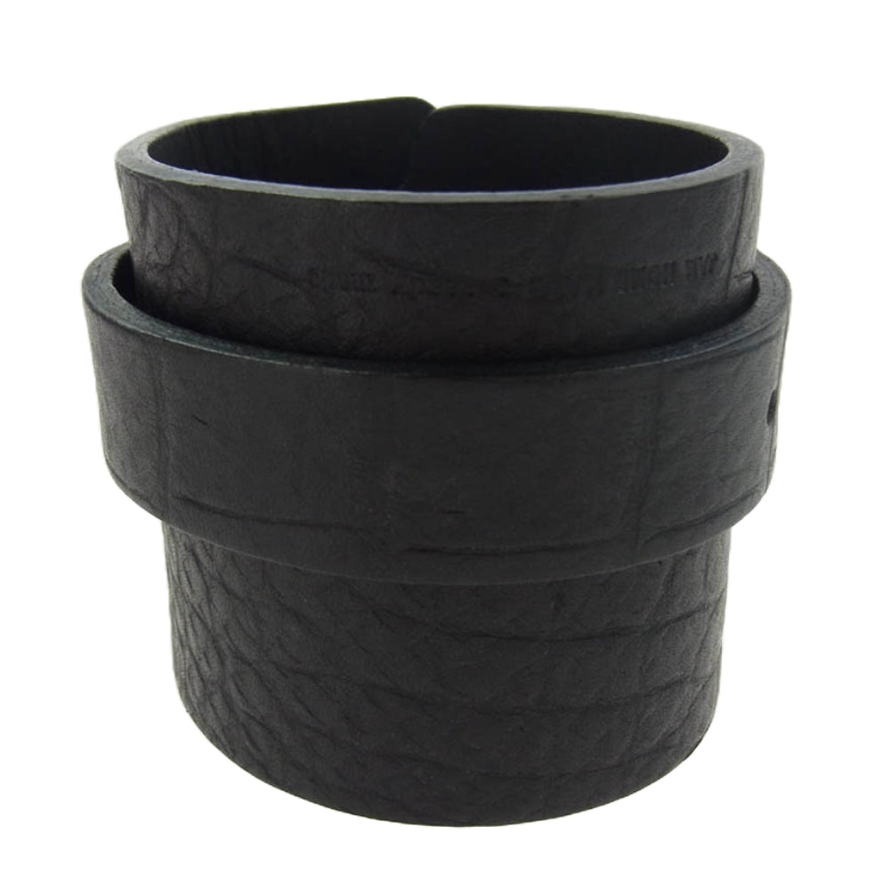 JAM HOME MADE ジャムホームメイド クロスボーンスカル レザー ブレスレット ブラック系【中古】