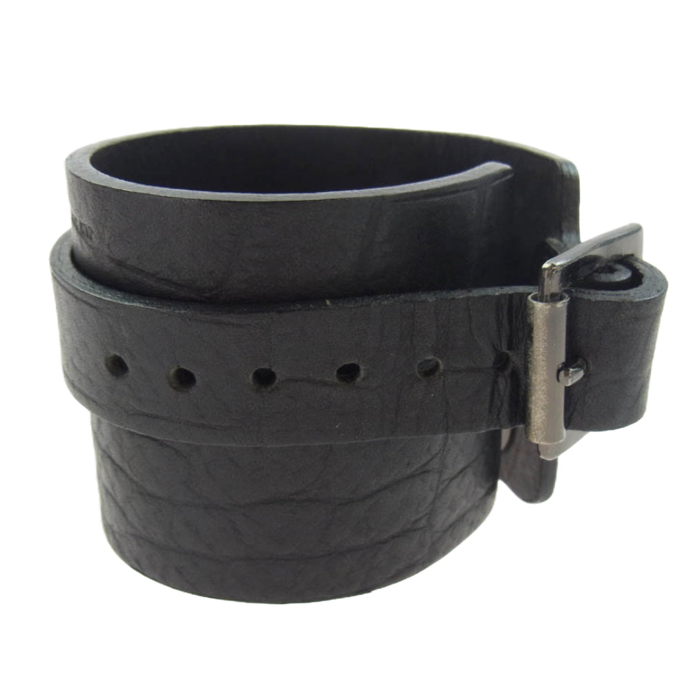 JAM HOME MADE ジャムホームメイド クロスボーンスカル レザー ブレスレット ブラック系【中古】