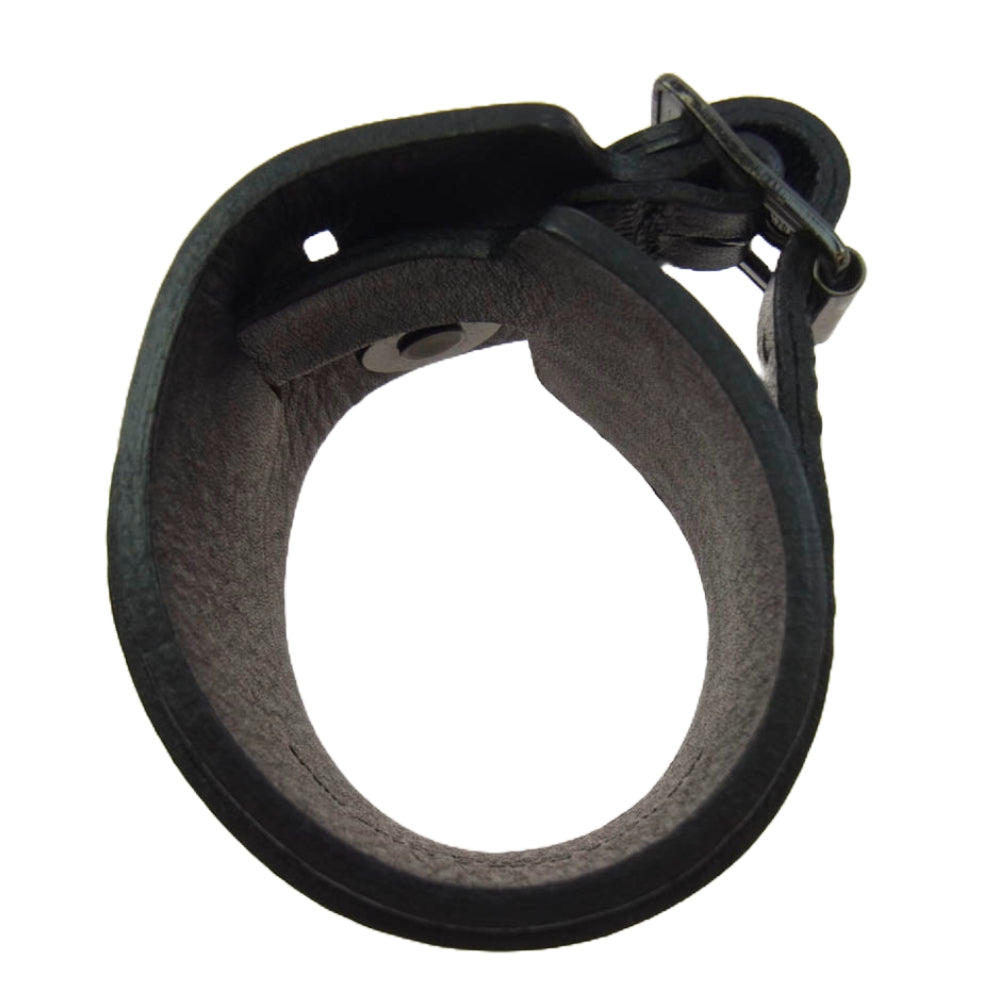 JAM HOME MADE ジャムホームメイド クロスボーンスカル レザー ブレスレット ブラック系【中古】