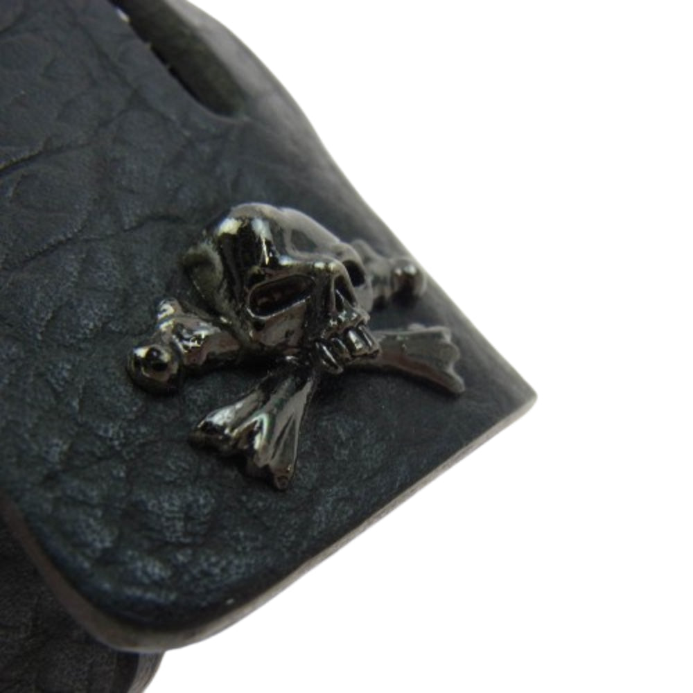 JAM HOME MADE ジャムホームメイド クロスボーンスカル レザー ブレスレット ブラック系【中古】