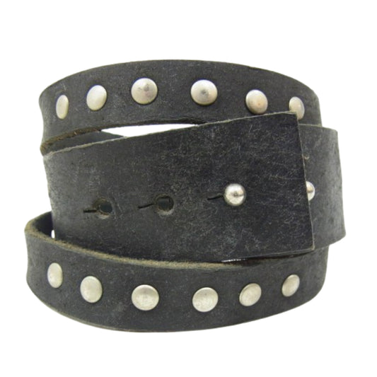 PATRICK STEPHAN パトリックステファン スタッズ 二重 レザー ブレスレット ブラック系【中古】