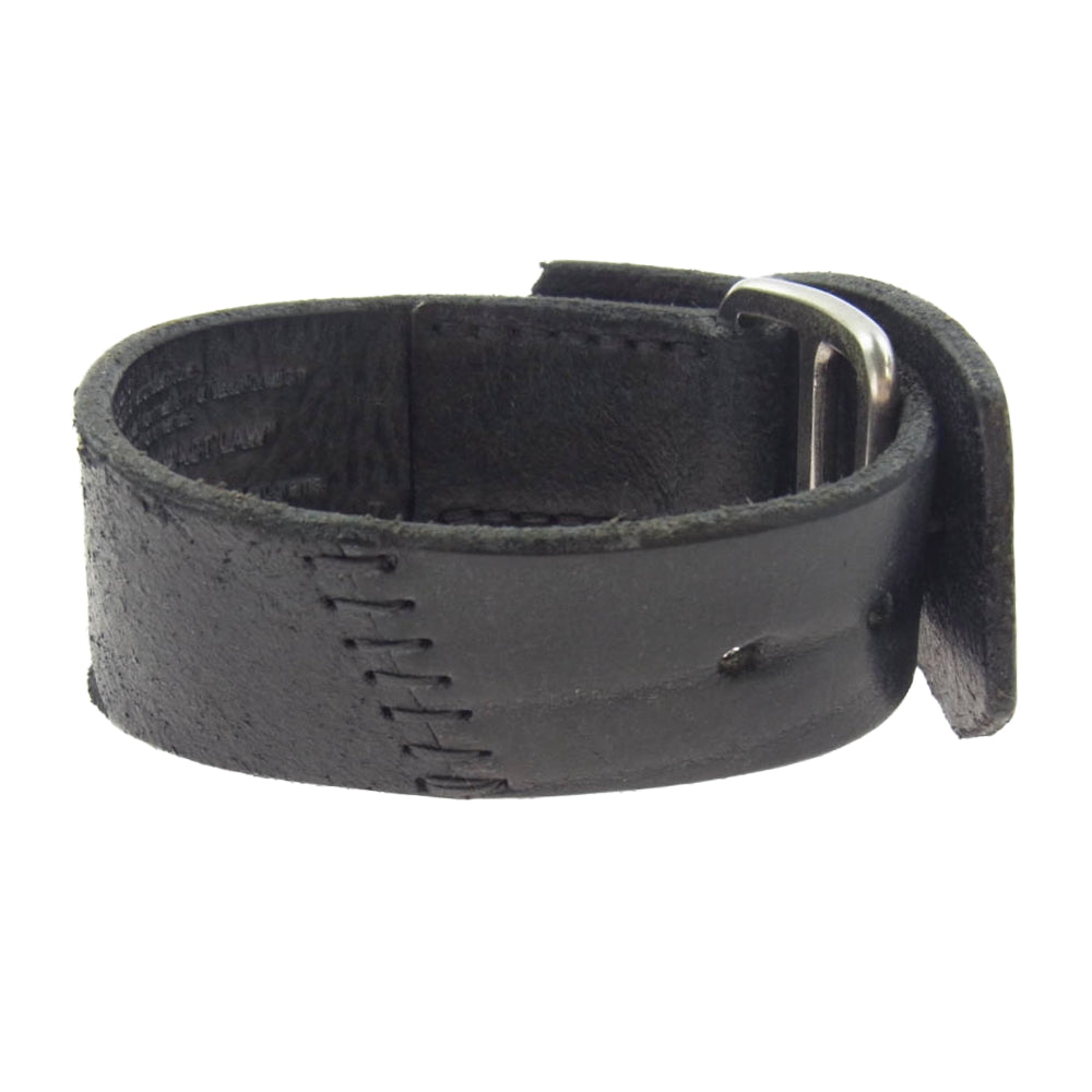 JULIUS ユリウス レザー ブレスレット ブラック系【中古】
