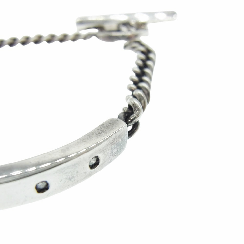PUERTA DEL SOL プエルタデルソル シルバー950 ハーフカフ ドロップチェーン Tバー ブレスレット シルバー系【中古】