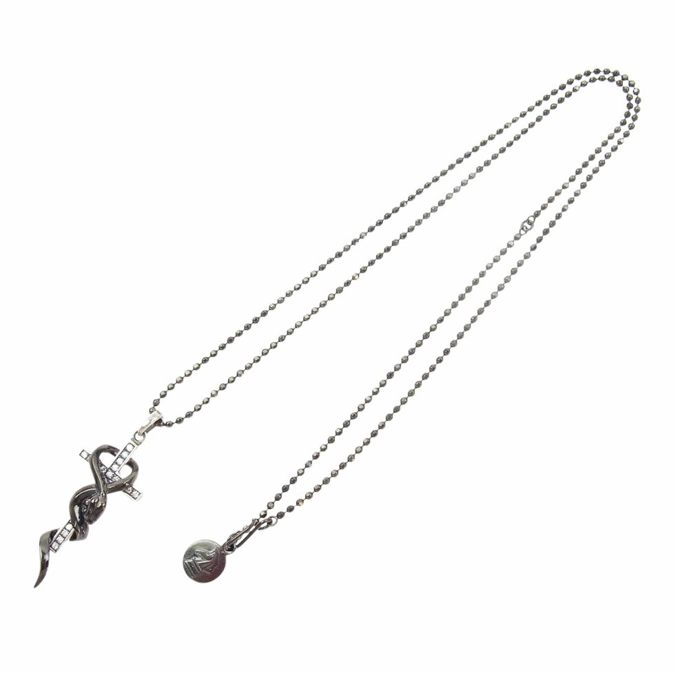 PUERTA DEL SOL プエルタデルソル シルバー950 ダイヤモンド クロス スネーク ネックレス【中古】