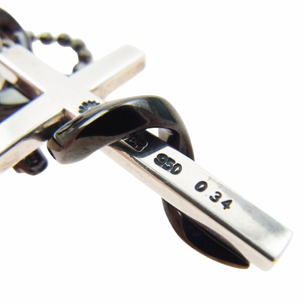 PUERTA DEL SOL プエルタデルソル シルバー950 ダイヤモンド クロス スネーク ネックレス【中古】