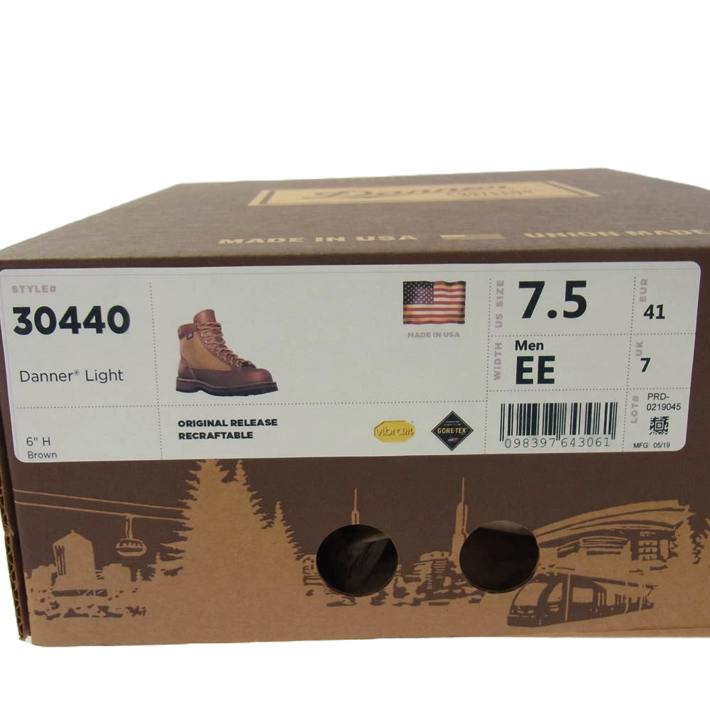 Danner ダナー 30440 USA製 DANNER LIGHT ダナーライト ゴアテックス ブーツ ブラウン系 US7.5EE【中古】