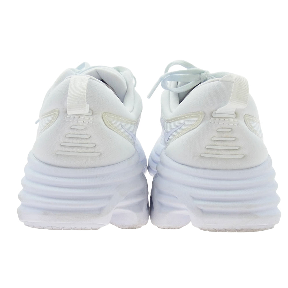 HOKA ONE ONE ホカ オネオネ 1123202 BONDI8 ボンダイ ローカット スニーカー ランニング シューズ ホワイト系 27.5cm【中古】