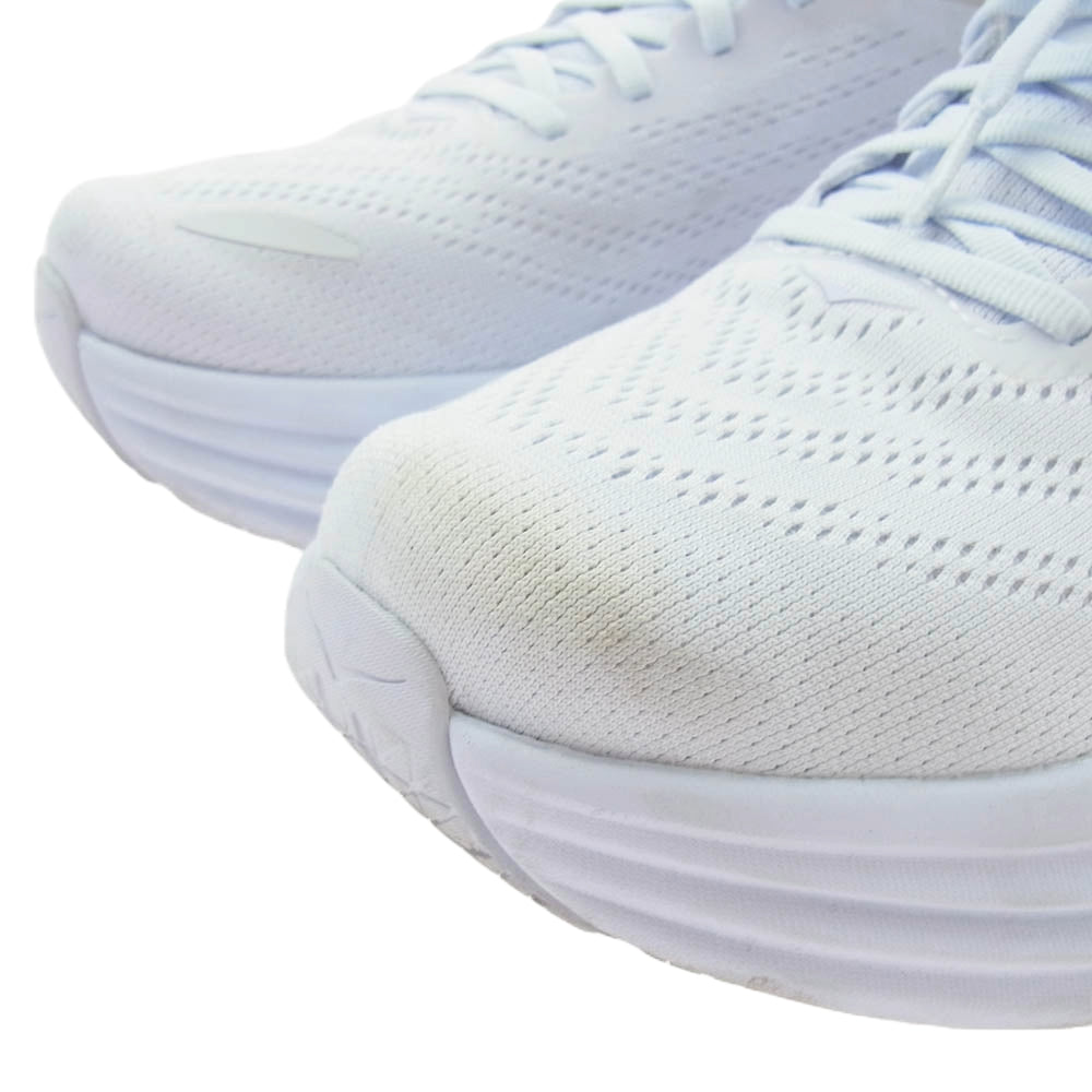 HOKA ONE ONE ホカ オネオネ 1123202 BONDI8 ボンダイ ローカット スニーカー ランニング シューズ ホワイト系 27.5cm【中古】