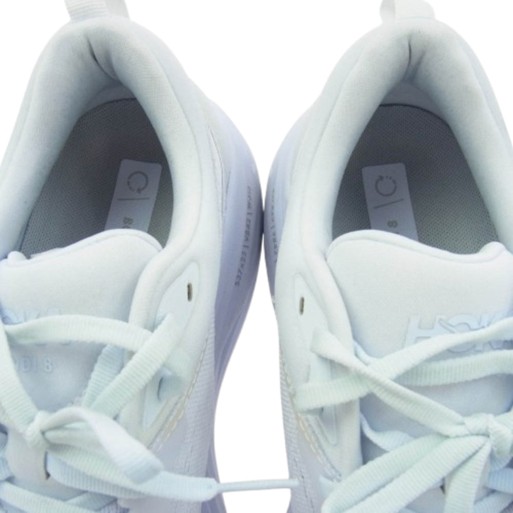 HOKA ONE ONE ホカ オネオネ 1123202 BONDI8 ボンダイ ローカット スニーカー ランニング シューズ ホワイト系 27.5cm【中古】
