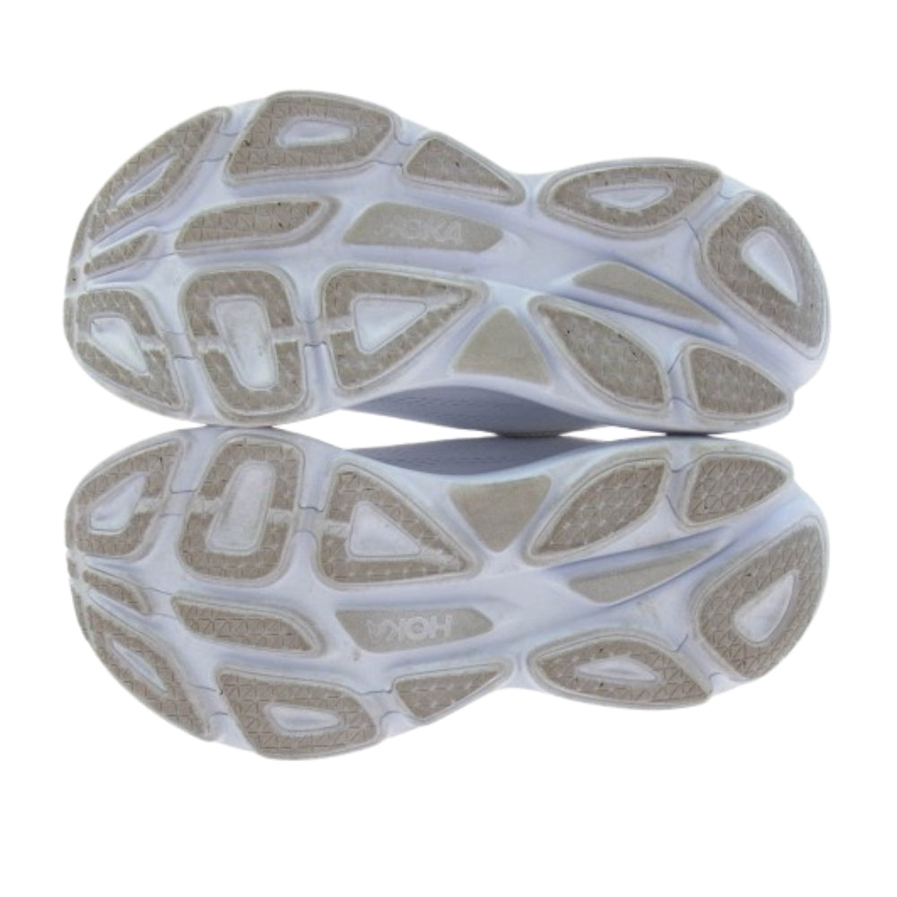 HOKA ONE ONE ホカ オネオネ 1123202 BONDI8 ボンダイ ローカット スニーカー ランニング シューズ ホワイト系 27.5cm【中古】