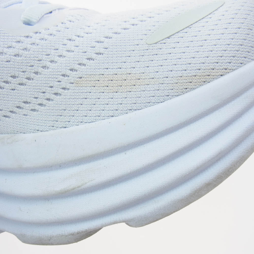 HOKA ONE ONE ホカ オネオネ 1123202 BONDI8 ボンダイ ローカット スニーカー ランニング シューズ ホワイト系 27.5cm【中古】