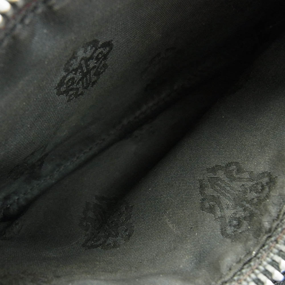 CHROME HEARTS クロムハーツ（原本無） REC F ZIP ダブル フレアニー ラウンドジップ レザー ロングウォレット 長財布 ブラック系【中古】