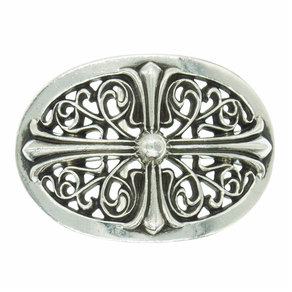 CHROME HEARTS クロムハーツ（原本有） BCKL OVAL 1.5 クラシック オーバル クロス ベルト バックル シルバー系【中古】