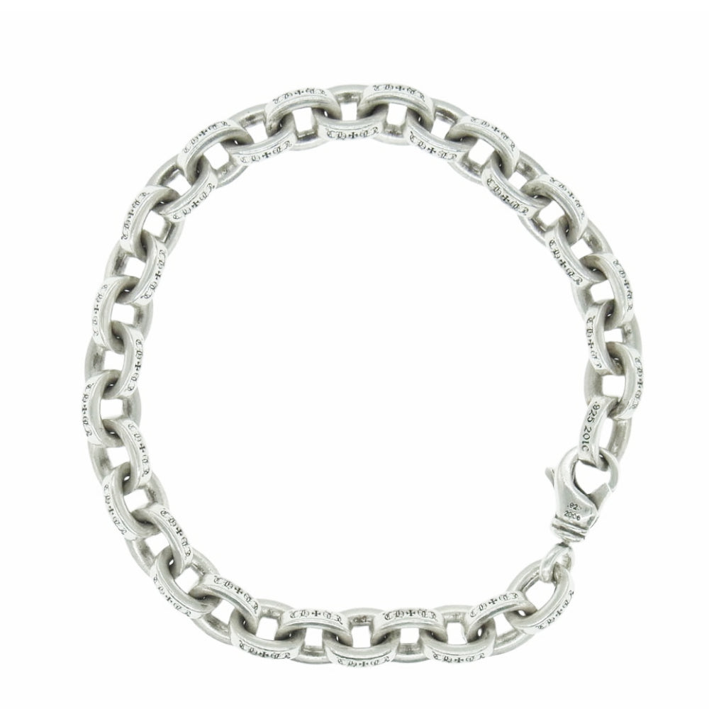 CHROME HEARTS クロムハーツ（原本無） LARGE PAPER CHN 8inch 8インチ ラージペーパー チェーン ブレスレット シルバー系【中古】