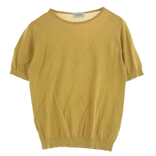 JOHN SMEDLEY ジョンスメドレー ショート スリーブ 長袖 ニット マスタード イエロー系 M【中古】