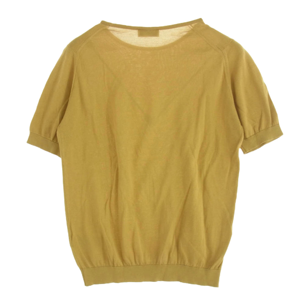 JOHN SMEDLEY ジョンスメドレー ショート スリーブ 長袖 ニット マスタード イエロー系 M【中古】