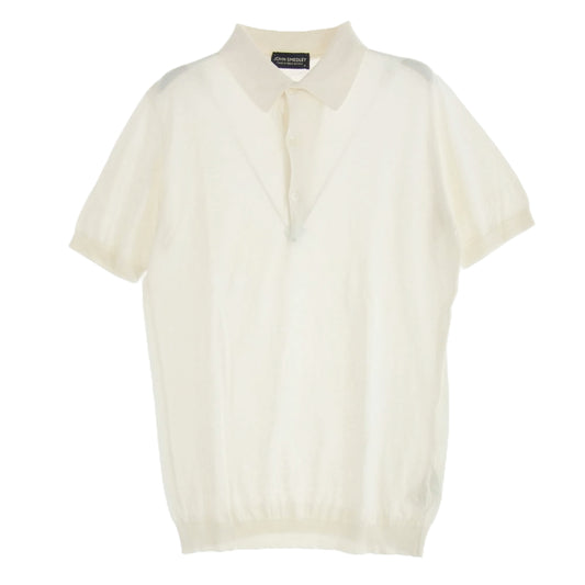 JOHN SMEDLEY ジョンスメドレー ニット 半袖 ポロシャツ ホワイト ホワイト系 S【中古】