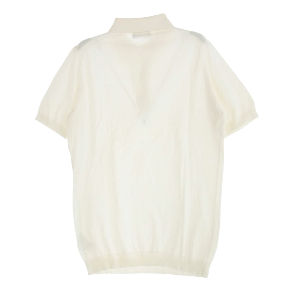 JOHN SMEDLEY ジョンスメドレー ニット 半袖 ポロシャツ ホワイト ホワイト系 S【中古】