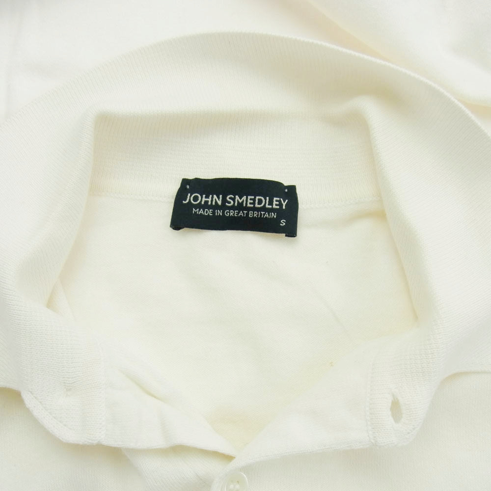 JOHN SMEDLEY ジョンスメドレー ニット 半袖 ポロシャツ ホワイト ホワイト系 S【中古】