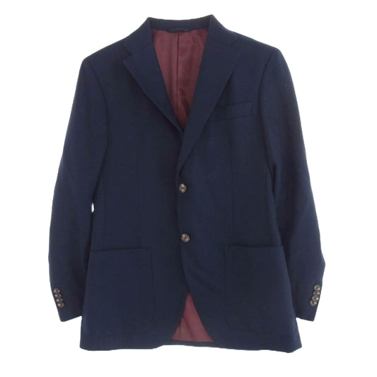 麻布テーラー 2B テーラード ジャケット ネイビー系 46 A【中古】