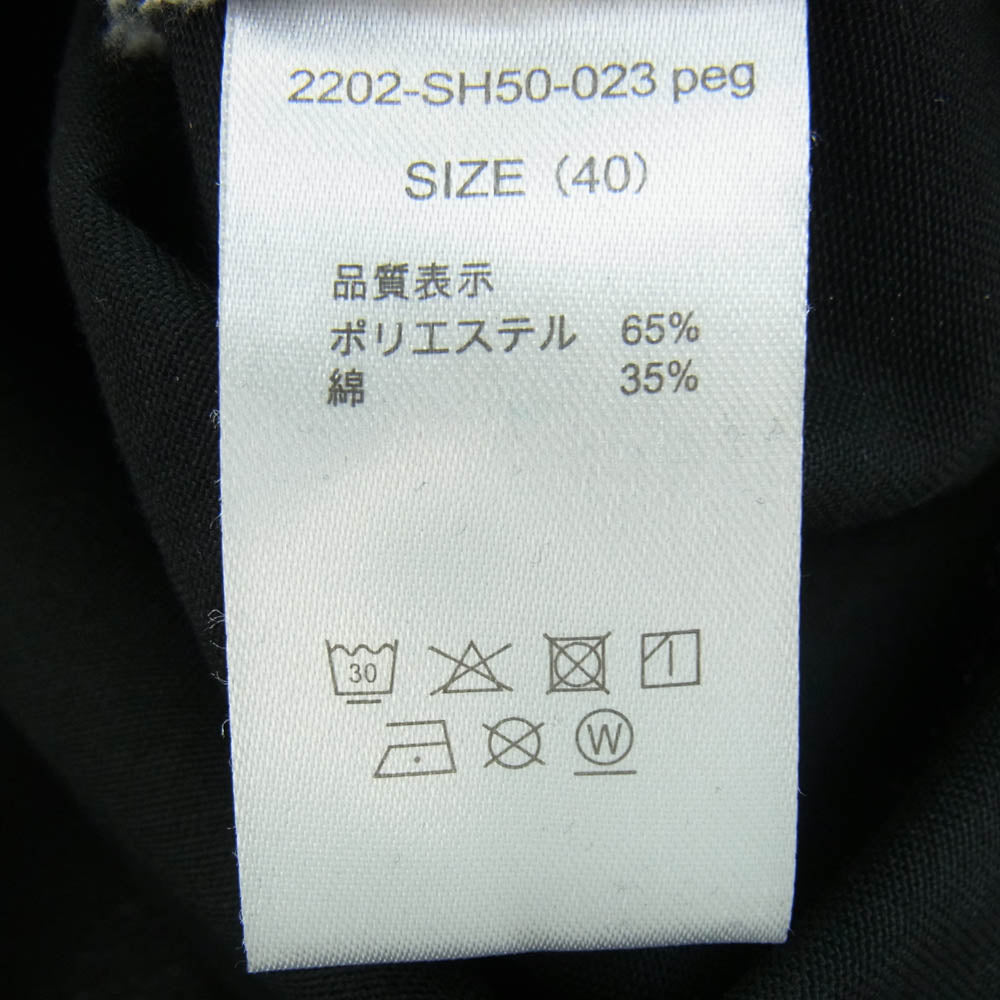 N.HOOLYWOOD エヌハリウッド 2202-SH50-023-peg 2202 Dickies Relax Fit SHIRT  ディッキーズ リラックス フィット 長袖 シャツ ブラック系 40【中古】