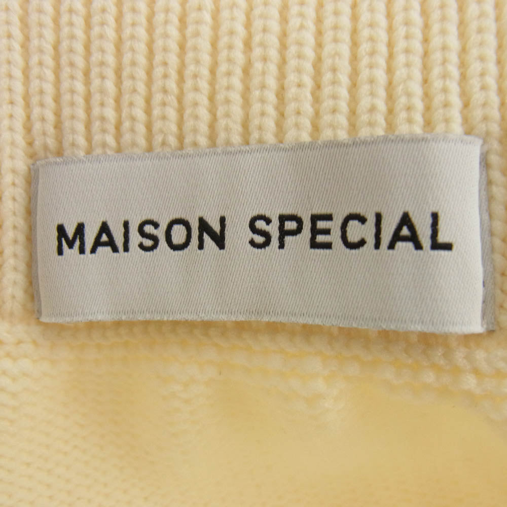 メゾンスペシャル リボン ホール ニット ミニ スカート オフホワイト系 FREE【美品】【中古】