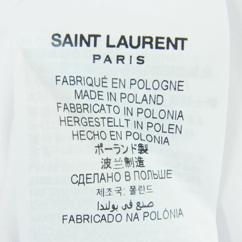 SAINT LAURENT サンローラン 638427 Y217W ユニフォーム プレーン 長袖 シャツ ホワイト系 38【新古品】【未使用】【中古】