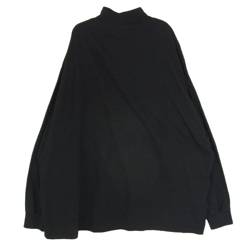 COMOLI コモリ A03-05013 コットン ジャージ モックネック プルオーバー カットソー ブラック系 3【中古】