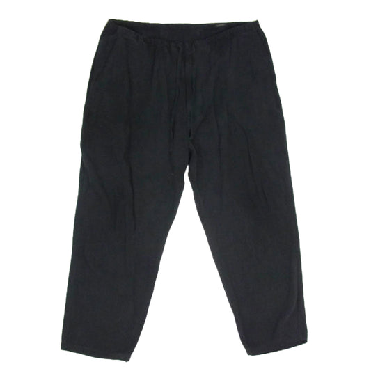 COMOLI コモリ 21SS T01-03007 シルク ネップ ドローストリング パンツ ブラック系 2【中古】