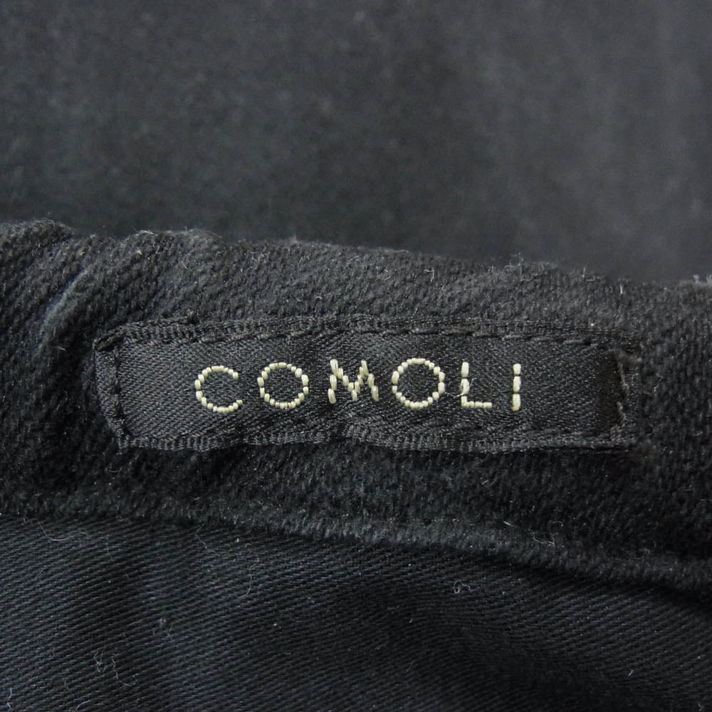 COMOLI コモリ 21SS T01-03007 シルク ネップ ドローストリング パンツ ブラック系 2【中古】