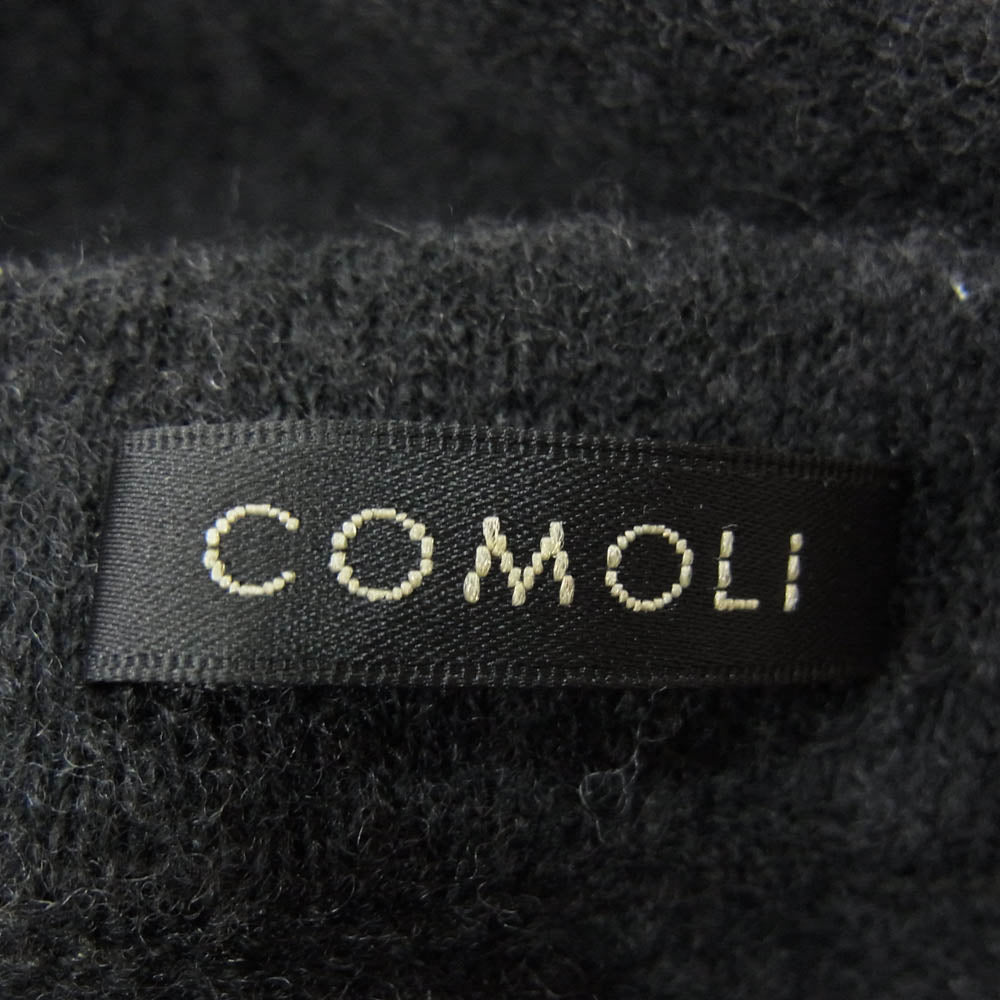 COMOLI コモリ 24SS Z01-06009 ウール 和紙  ニット パンツ ブラック系 3【中古】