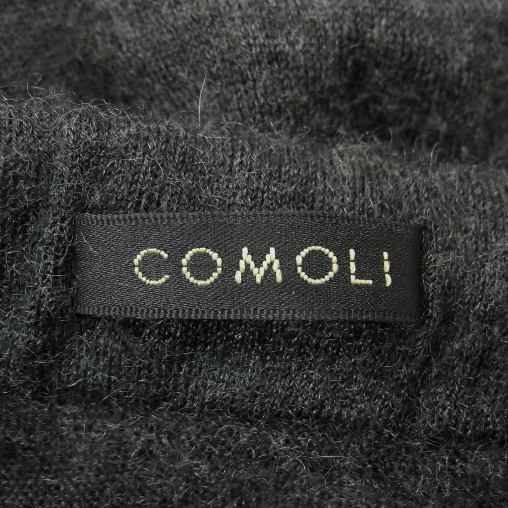 COMOLI コモリ 23SS X01-06006 カシミヤ シルク ニット パンツ チャコール系 1【中古】