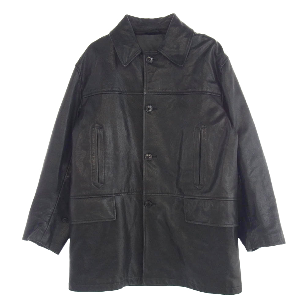 COMOLI コモリ 22AW W03-04009　 LAMB LEATHER COAT ラム レザー コート ブラック系 2【中古】