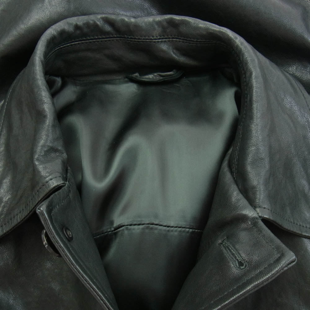 COMOLI コモリ 22AW W03-04009　 LAMB LEATHER COAT ラム レザー コート ブラック系 2【中古】