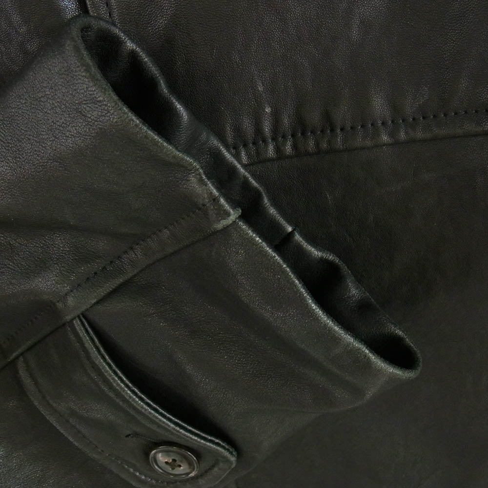 COMOLI コモリ 22AW W03-04009　 LAMB LEATHER COAT ラム レザー コート ブラック系 2【中古】