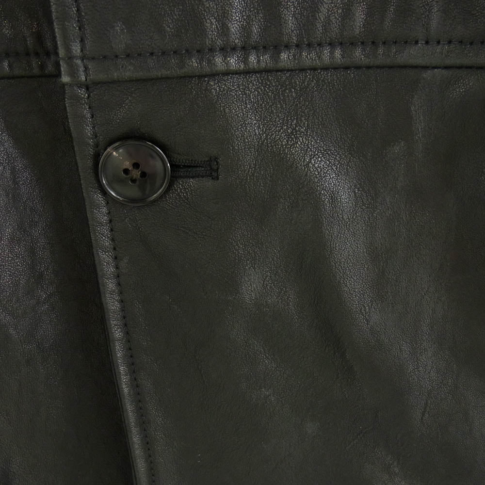 COMOLI コモリ 22AW W03-04009　 LAMB LEATHER COAT ラム レザー コート ブラック系 2【中古】