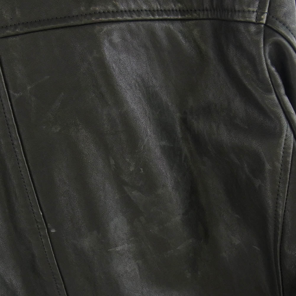 COMOLI コモリ 22AW W03-04009　 LAMB LEATHER COAT ラム レザー コート ブラック系 2【中古】