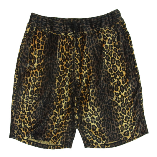 WACKO MARIA ワコマリア レオパード ショート パンツ 日本製 ゴールド系 ブラウン系 ブラック系 XL【中古】