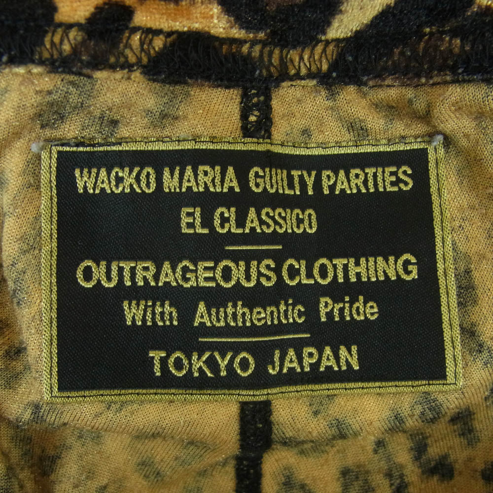 WACKO MARIA ワコマリア レオパード ショート パンツ 日本製 ゴールド系 ブラウン系 ブラック系 XL【中古】