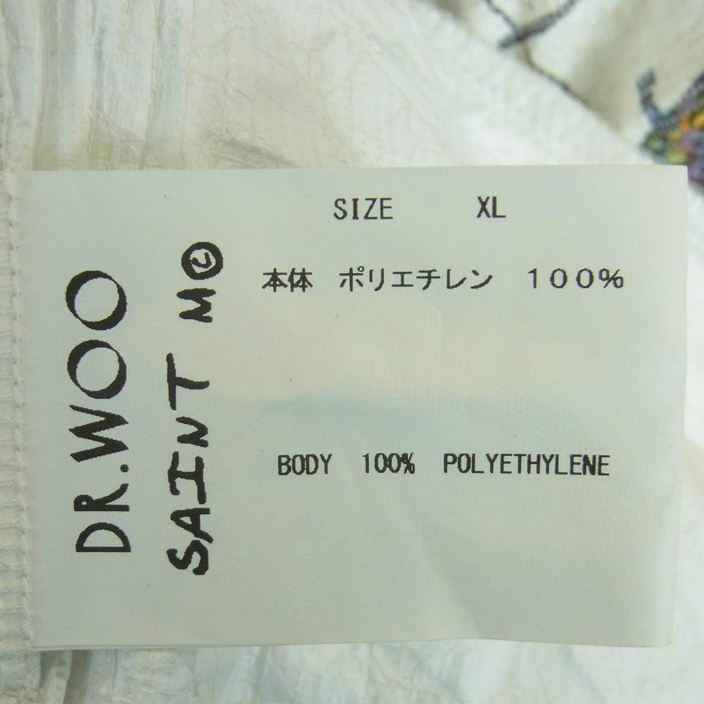 SAINT MICHAEL セントマイケル SM-S23-0000-084 DR.WOO DW BJ PAPER JKT WORLD MAP WHITE ワールド マップ ペーパー ジャケット オフホワイト系 オレンジ系 XL【中古】