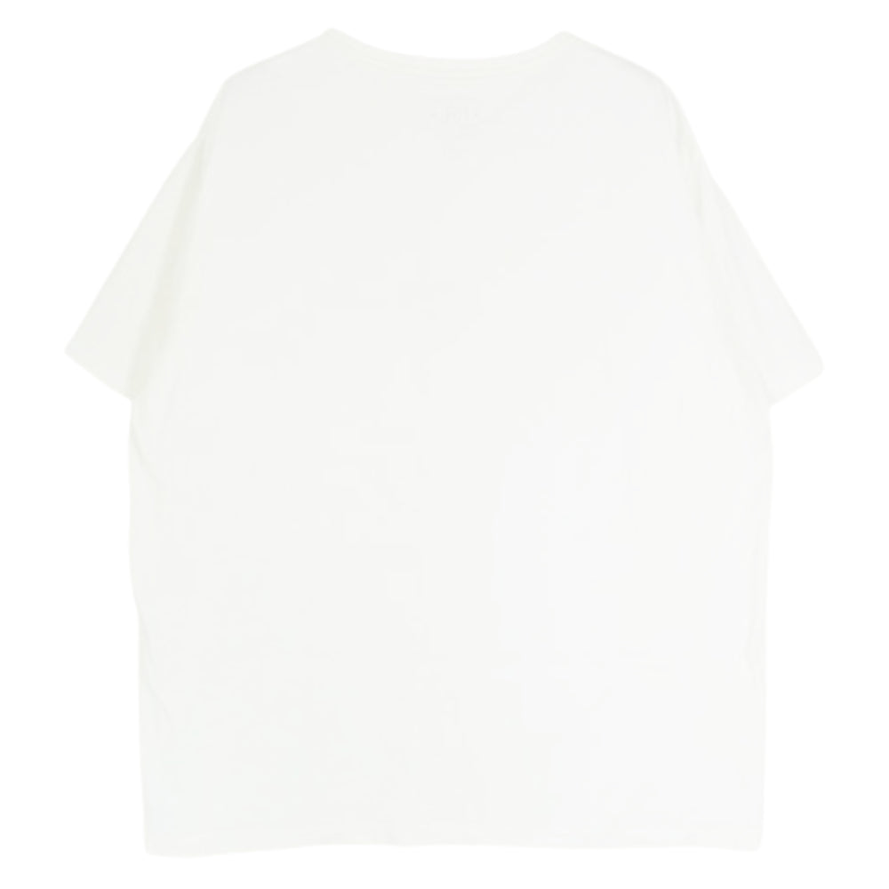 RRL ダブルアールエル 裾 刺繍 半袖 ヘビーウェイト クルーネック 丸首 Tシャツ ホワイト系 XL【中古】